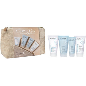 Набор дорожный для женщин Glow & Go Alma K, (30 мл/30 мл/15 мл/30 мл)
