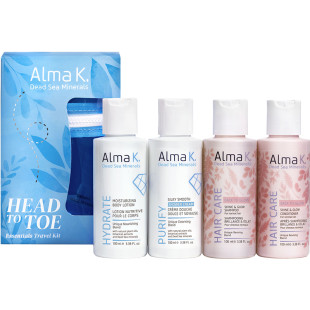 Набор дорожный по уходу за телом и волосами Head to Toe Essentials  Alma K (100мл/100мл/100мл/100мл)